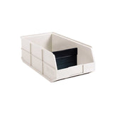 سلة تخزين كبيرة قابلة للتكديس من مترو MB30348T، لون بيج، 20.5 بوصة × 8.25 بوصة × 7 بوصة